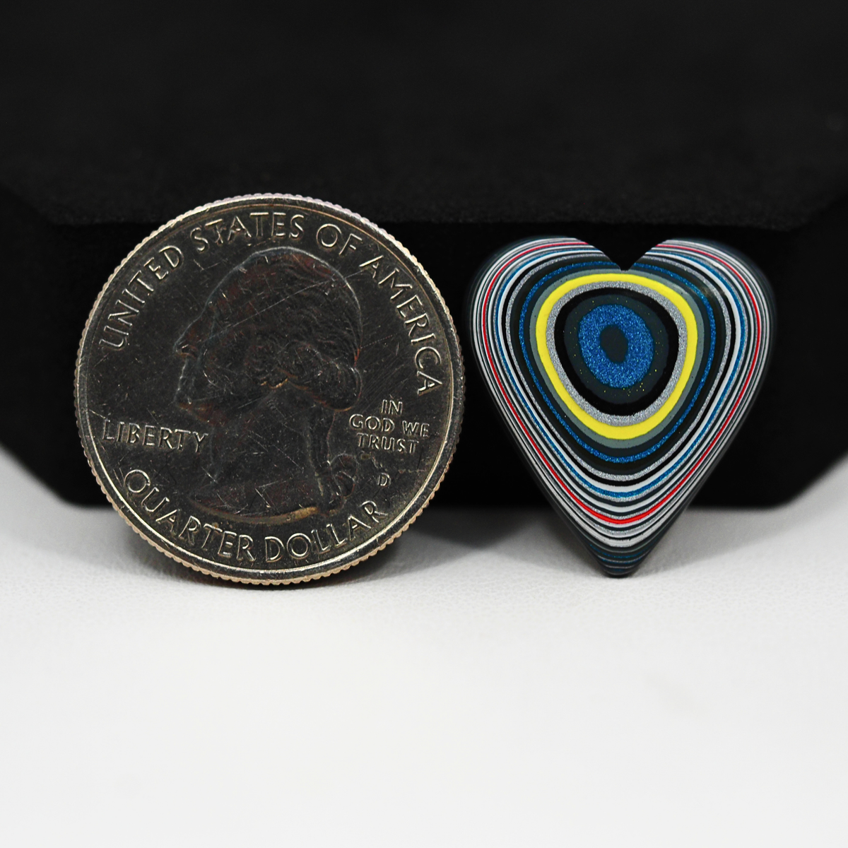 Fordite Agate Cabochon 21x19mm 4.5ct Heart