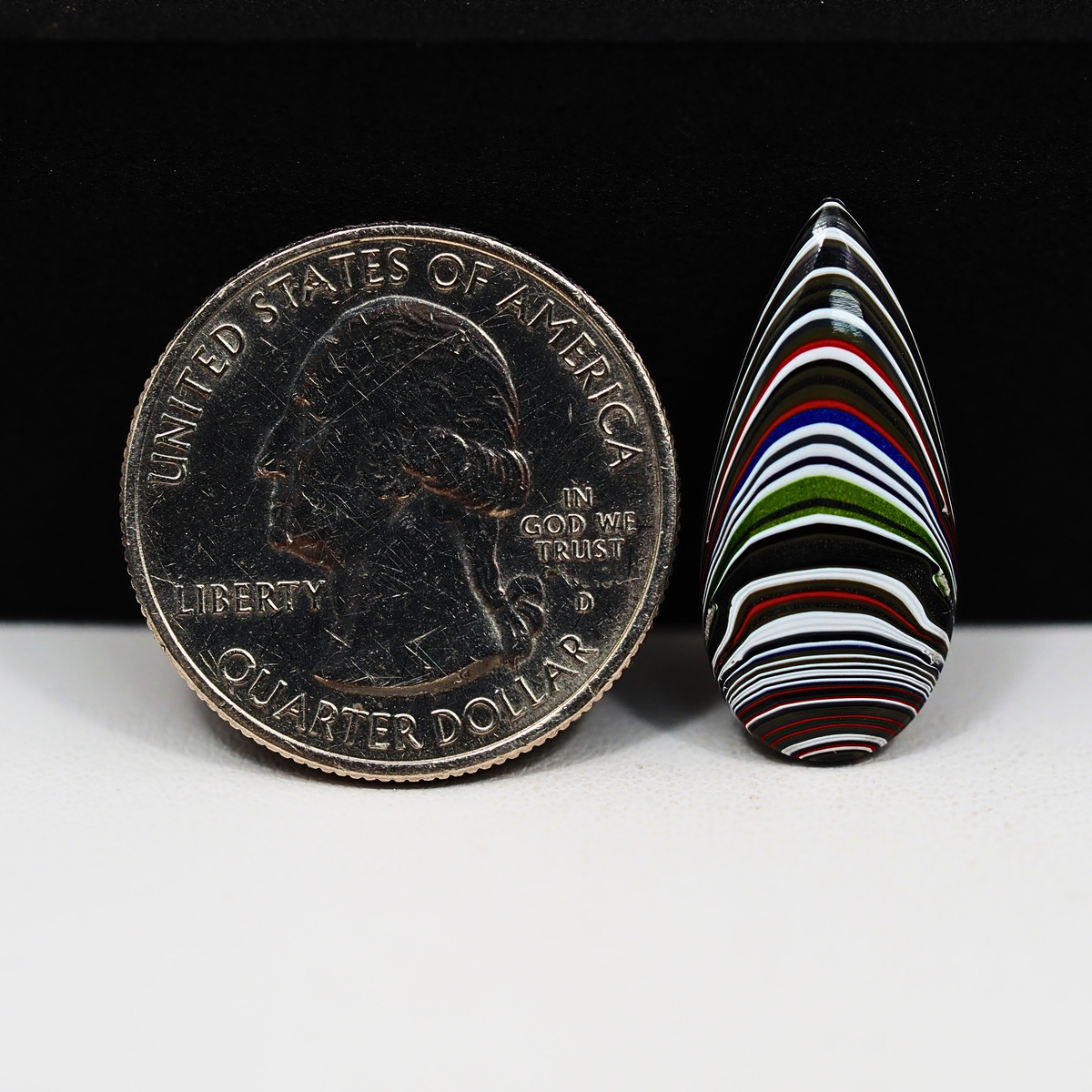 Fordite Agate Cabochon 24x11mm 2ct Pear