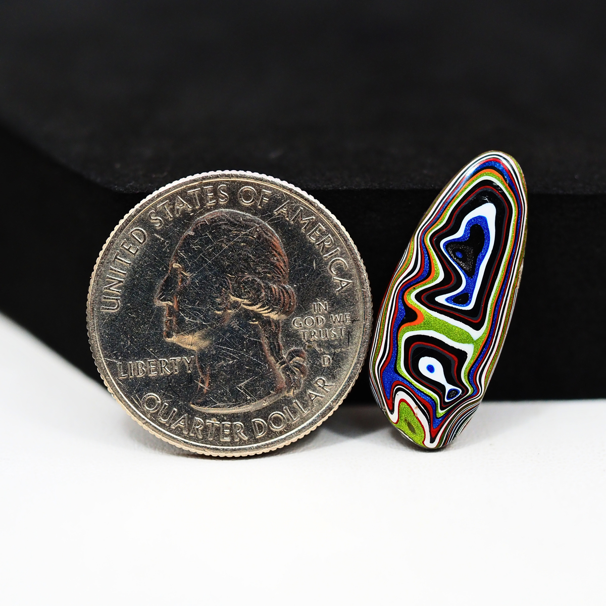 Fordite Agate Cabochon 26x11mm 4ct Freeform