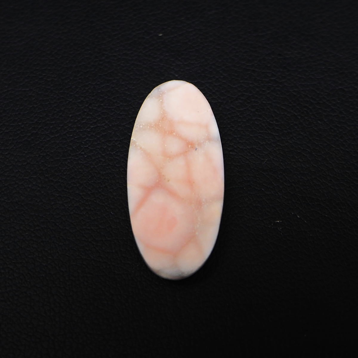 Natural Pink Natrolite (Thomsonite) Oval Cabochon 26x12x4mm 9.5ct - view 3 - Pedra Gems
