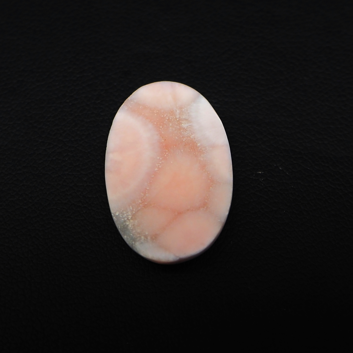Natural Pink Natrolite (Thomsonite) Oval Cabochon 23x15x5mm 11.5ct - view 3 - Pedra Gems