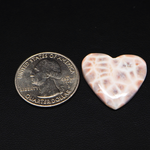 Natural Pink Natrolite (Thomsonite) Heart Cabochon 23x24x6mm 20ct - view 1 - Pedra Gems