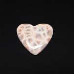 Natural Pink Natrolite (Thomsonite) Heart Cabochon 23x24x6mm 20ct - view 2 - Pedra Gems
