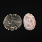 Natural Pink Natrolite (Thomsonite) Oval Cabochon 24x16x5mm 14ct - view 1 - Pedra Gems