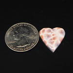 Natural Pink Natrolite (Thomsonite) Heart Cabochon 19x18x4mm 7.5ct - view 1 - Pedra Gems