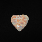 Natural Pink Natrolite (Thomsonite) Heart Cabochon 21x21x5mm 14ct - view 2 - Pedra Gems