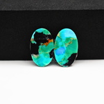 Mohave Buffalo composite pair 20x12x3mm 13ct oval cabochon Kingman - photo 3