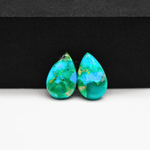 Mohave Buffalo composite pair 17x11x3mm 10ct pear cabochon Kingman - photo 2