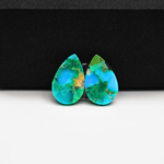 Mohave Buffalo composite pair 17x11x3mm 10ct pear cabochon Kingman - photo 3