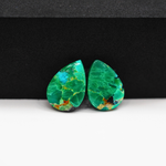 Mohave Buffalo composite pair 16x11x3mm 10ct pear cabochon Kingman - photo 2