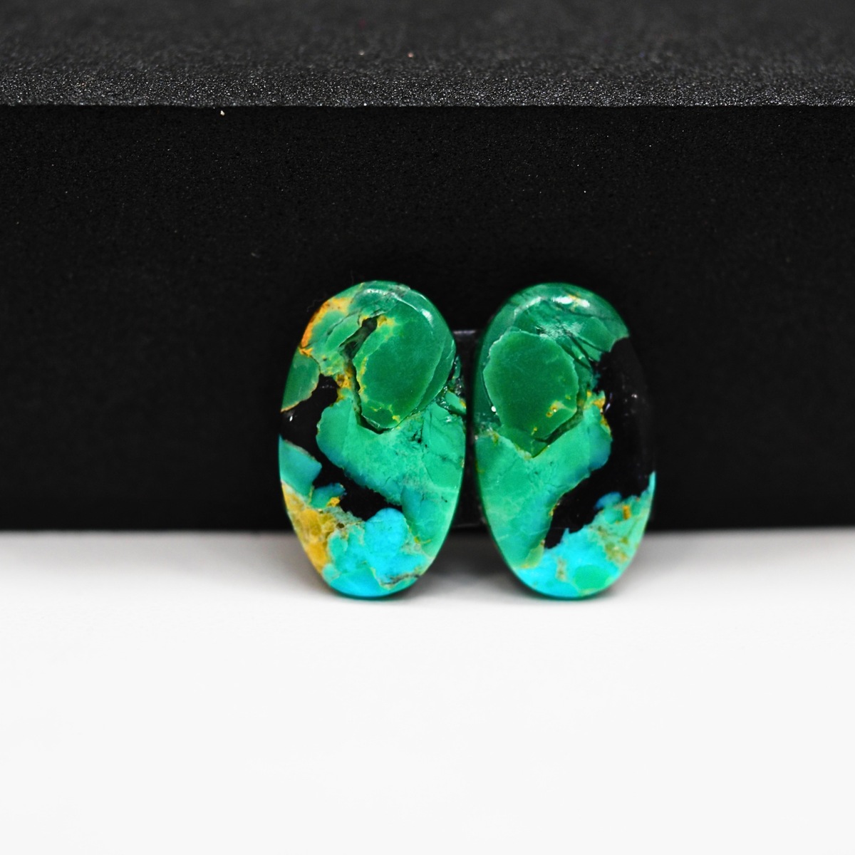 Mohave Buffalo composite pair 19x11x3mm 10.5ct oval cabochon Kingman - photo 2