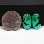 Mohave Buffalo composite pair 19x11x3mm 10.5ct oval cabochon Kingman - photo 1
