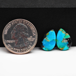 Mohave Buffalo composite pair 15x11x3mm 8ct pear cabochon Kingman - photo 1
