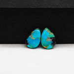 Mohave Buffalo composite pair 15x11x3mm 8ct pear cabochon Kingman - photo 2