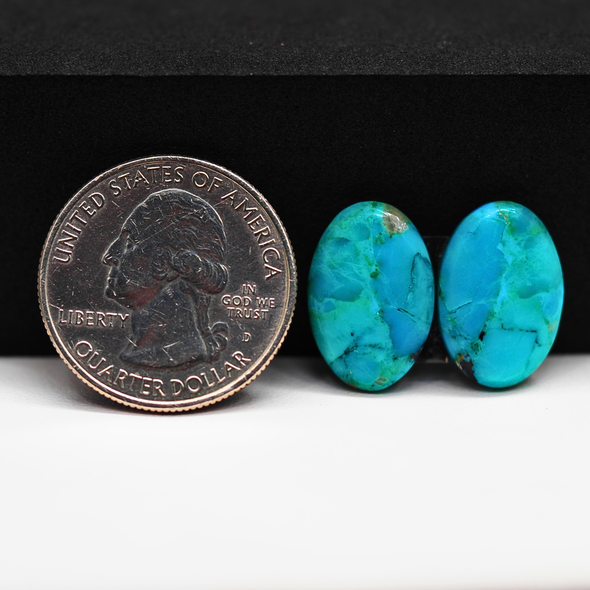 Mohave Buffalo composite pair 18x11x3mm 14ct oval cabochon Kingman - photo 1