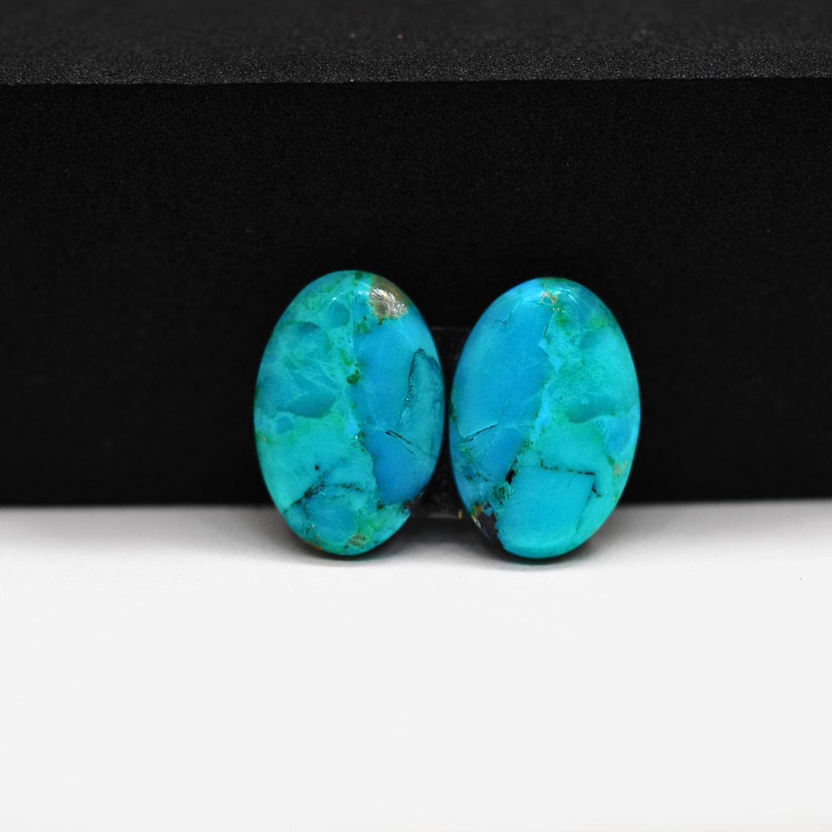 Mohave Buffalo composite pair 18x11x3mm 14ct oval cabochon Kingman - photo 2