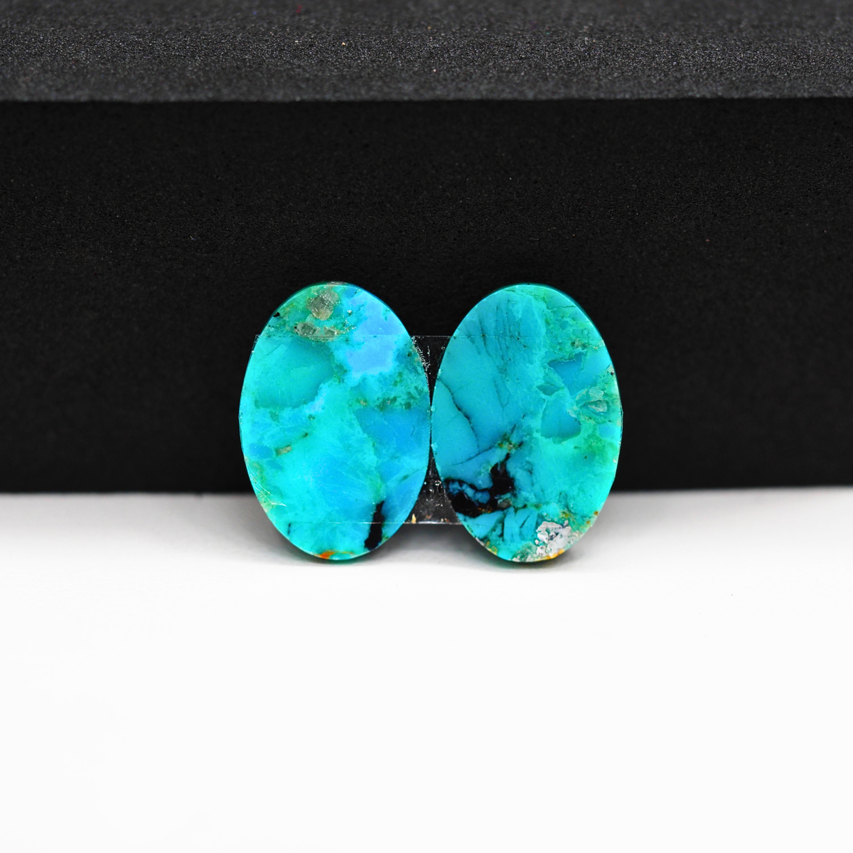 Mohave Buffalo composite pair 18x11x3mm 14ct oval cabochon Kingman - photo 3