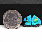 Mohave Buffalo composite pair 15x11x3mm 9ct pear cabochon Kingman - photo 1