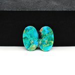 Mohave Buffalo composite pair 18x11x3mm 9.5ct oval cabochon Kingman - photo 3