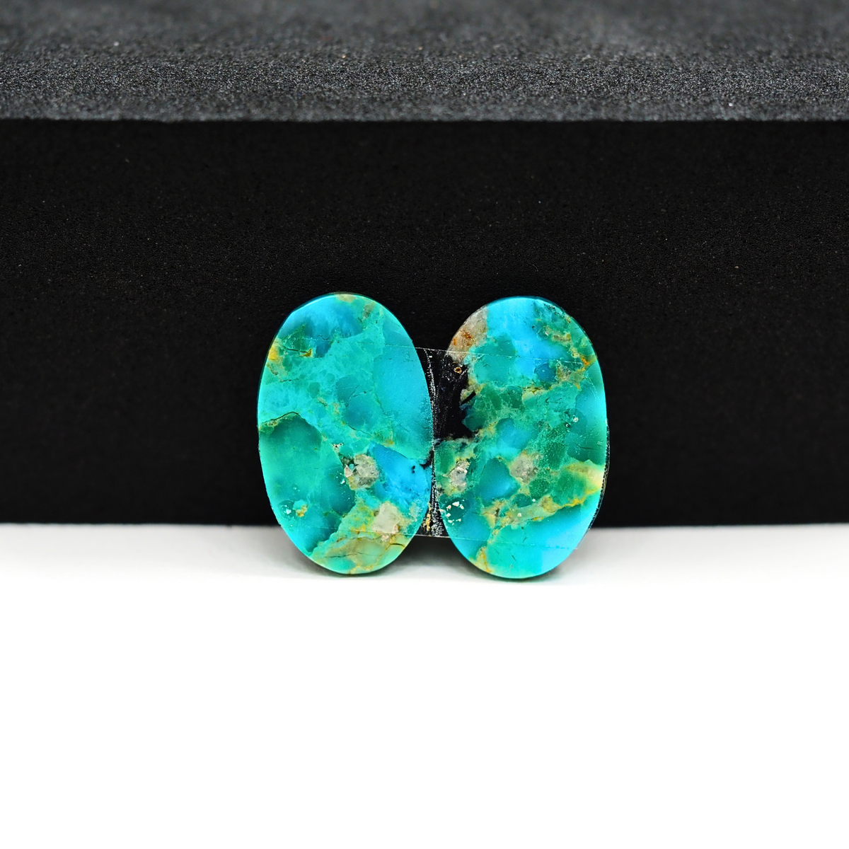 Mohave Buffalo composite pair 18x11x3mm 9.5ct oval cabochon Kingman - photo 3