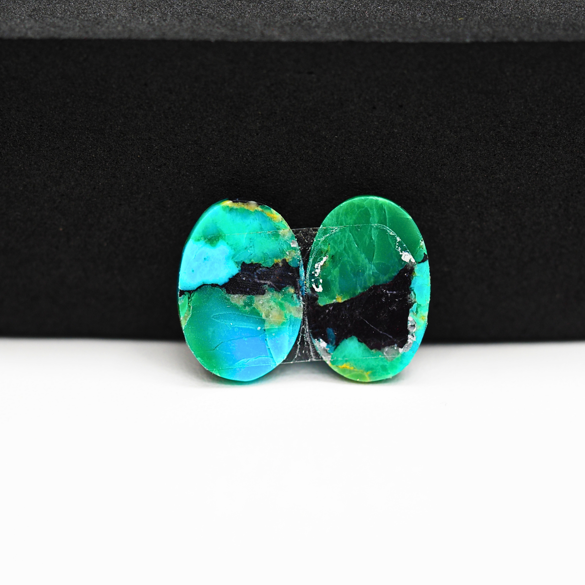Mohave Buffalo composite pair 16x11x3mm 10.5ct oval cabochon Kingman - photo 3