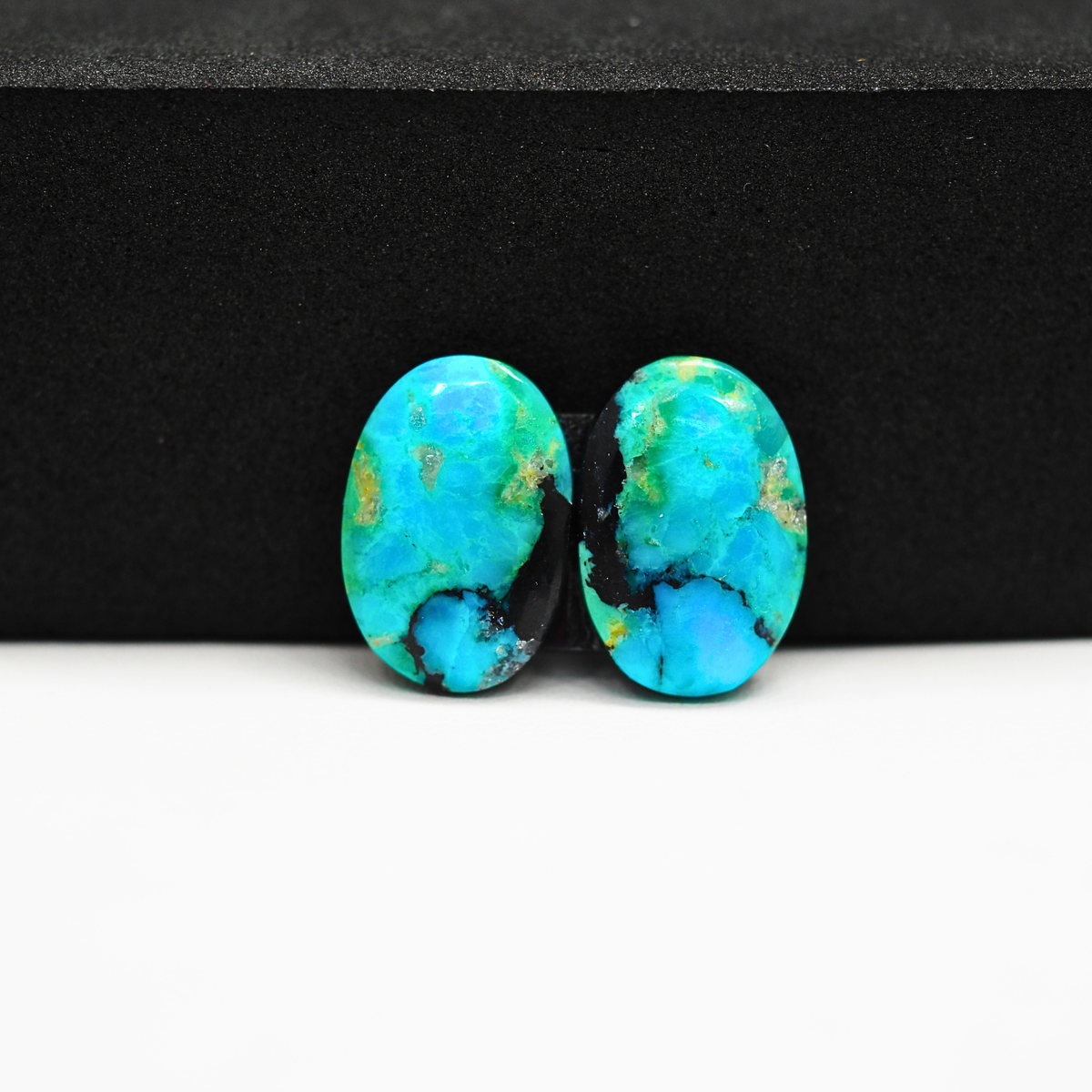 Mohave Buffalo composite pair 17x12x3mm 11ct oval cabochon Kingman - photo 2