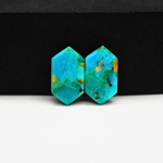 Mohave Buffalo composite pair 19x11x3mm 10.5ct hexagon cabochon Kingman - photo 2
