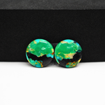 Mohave Buffalo composite pair 14x14x3mm 10ct round cabochon Kingman - photo 2