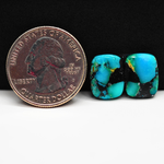 Mohave Buffalo composite pair 14x10x3mm 9ct cushion cabochon Kingman - photo 1