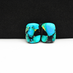 Mohave Buffalo composite pair 14x10x3mm 9ct cushion cabochon Kingman - photo 2