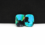 Mohave Buffalo composite pair 14x10x3mm 9ct cushion cabochon Kingman - photo 3