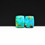 Mohave Buffalo composite pair 13x10x3mm 9.5ct cushion cabochon Kingman - photo 2