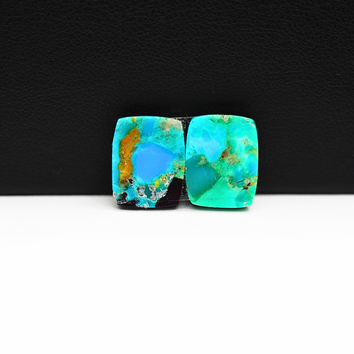 Mohave Buffalo composite pair 13x10x3mm 9.5ct cushion cabochon Kingman - photo 3