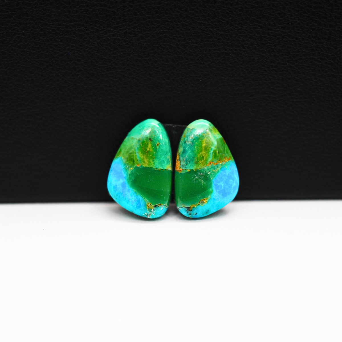 Mohave Buffalo composite pair 15x10x3mm 8ct freeform cabochon Kingman - photo 2