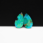 Mohave Buffalo composite pair 21x11x3mm 9ct pear cabochon Kingman - photo 3