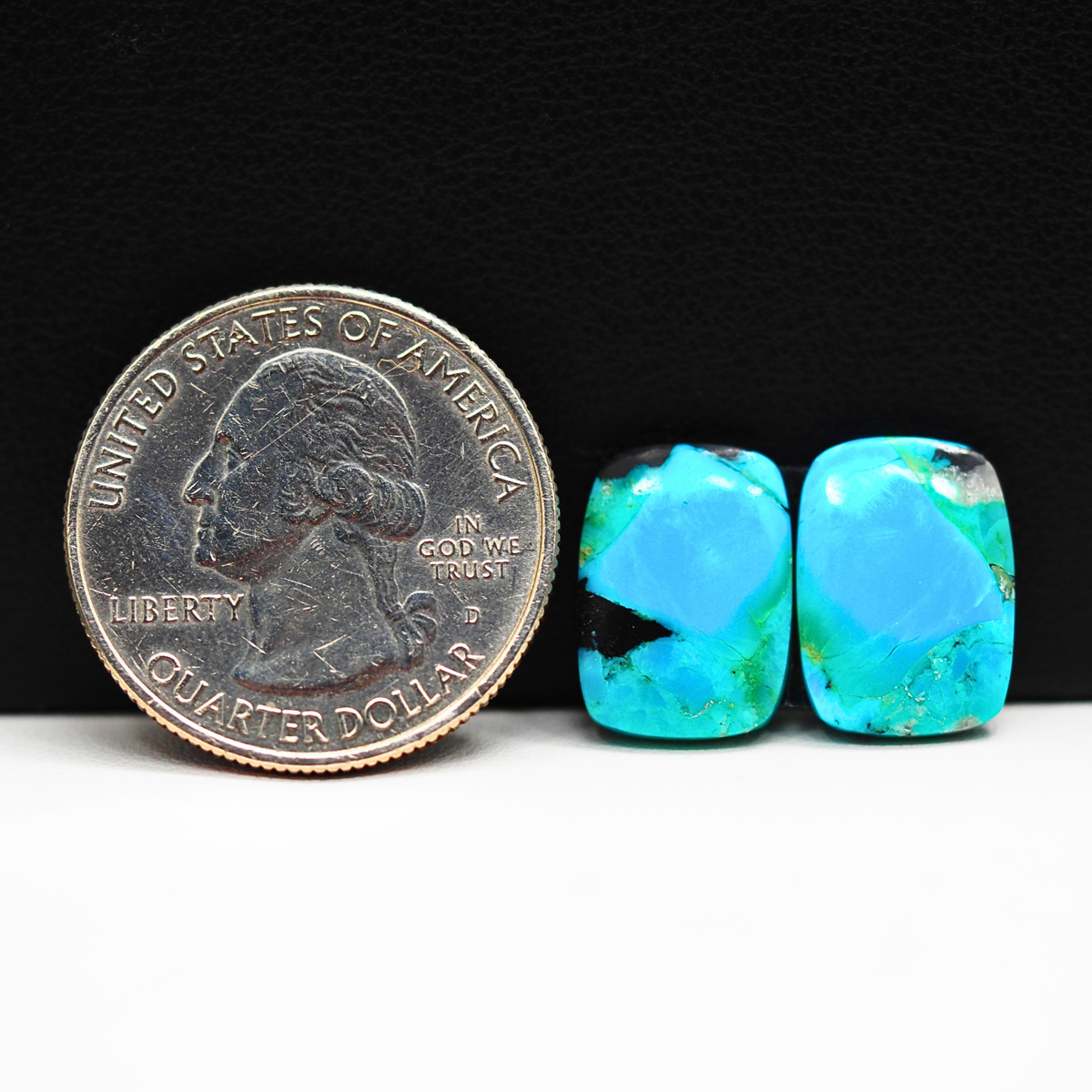 Mohave Buffalo composite pair 15x10x3mm 8.5ct cushion cabochon Kingman - photo 1
