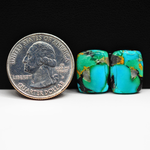Mohave Buffalo composite pair 15x12x3mm 12ct cushion cabochon Kingman - photo 1