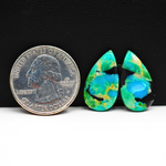 Mohave Buffalo composite pair 21x12x3mm 13ct pear cabochon Kingman - photo 1