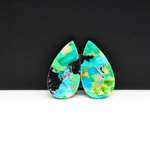 Mohave Buffalo composite pair 21x12x3mm 13ct pear cabochon Kingman - photo 3