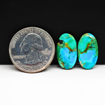Mohave Buffalo composite pair 19x11x3mm 10ct oval cabochon Kingman - photo 1