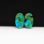 Mohave Buffalo composite pair 19x11x3mm 10ct oval cabochon Kingman - photo 3