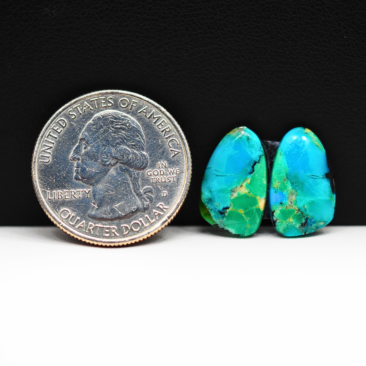 Mohave Buffalo composite pair 17x10x3mm 8ct freeform cabochon Kingman - photo 1