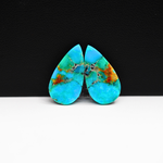 Mohave Buffalo composite pair 21x10x3mm 10.5ct pear cabochon Kingman - photo 3