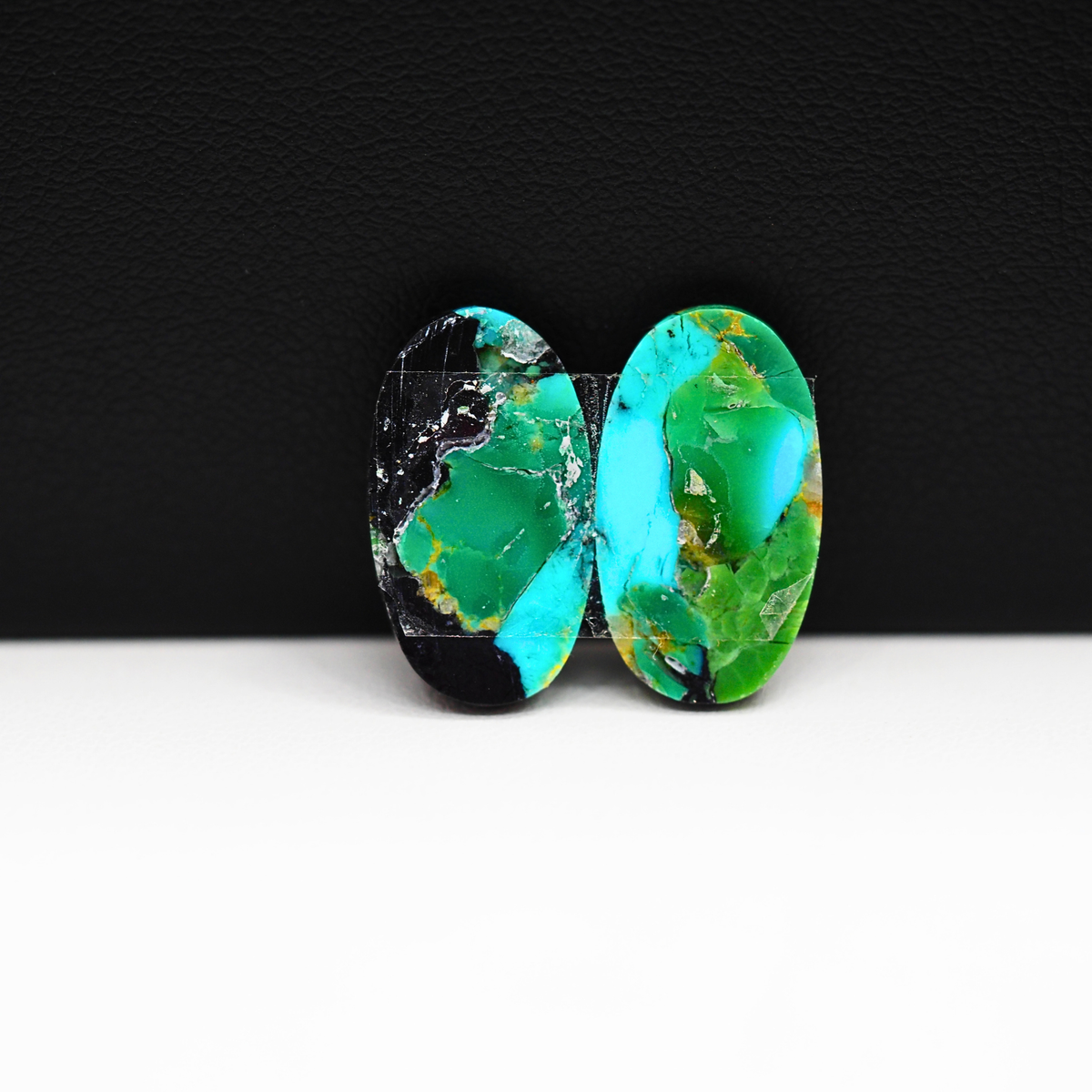 Mohave Buffalo composite pair 18x10x3mm 9.5ct oval cabochon Kingman - photo 3