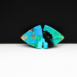 Mohave Buffalo composite pair 16x16x3mm 10ct trillion cabochon Kingman - photo 3