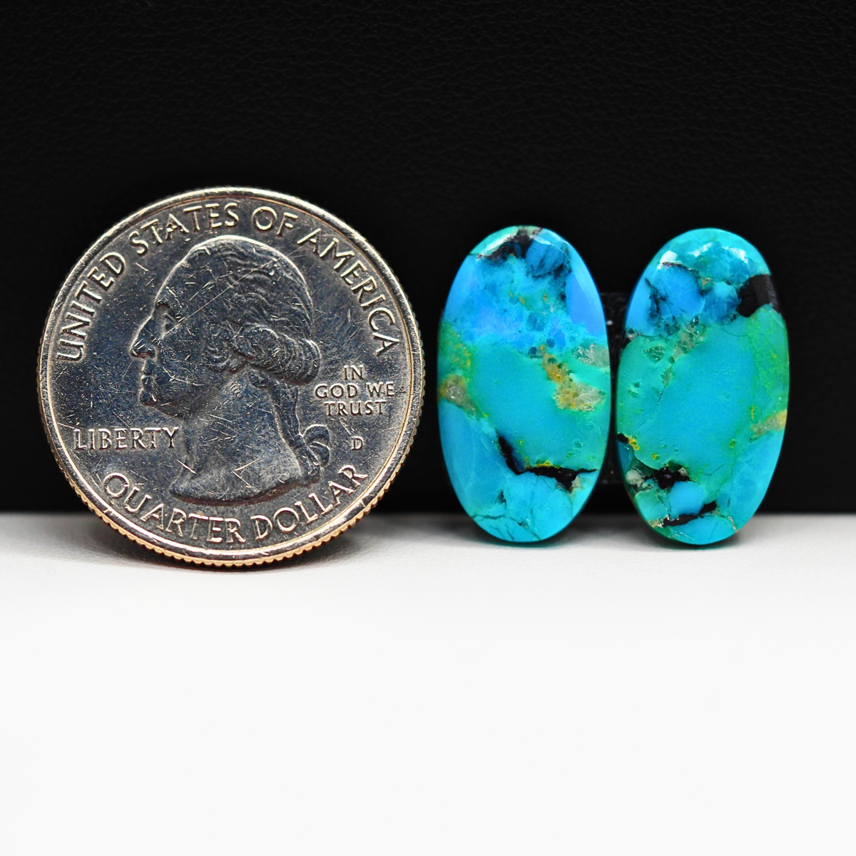 Mohave Buffalo composite pair 20x11x3mm 10ct oval cabochon Kingman - photo 1