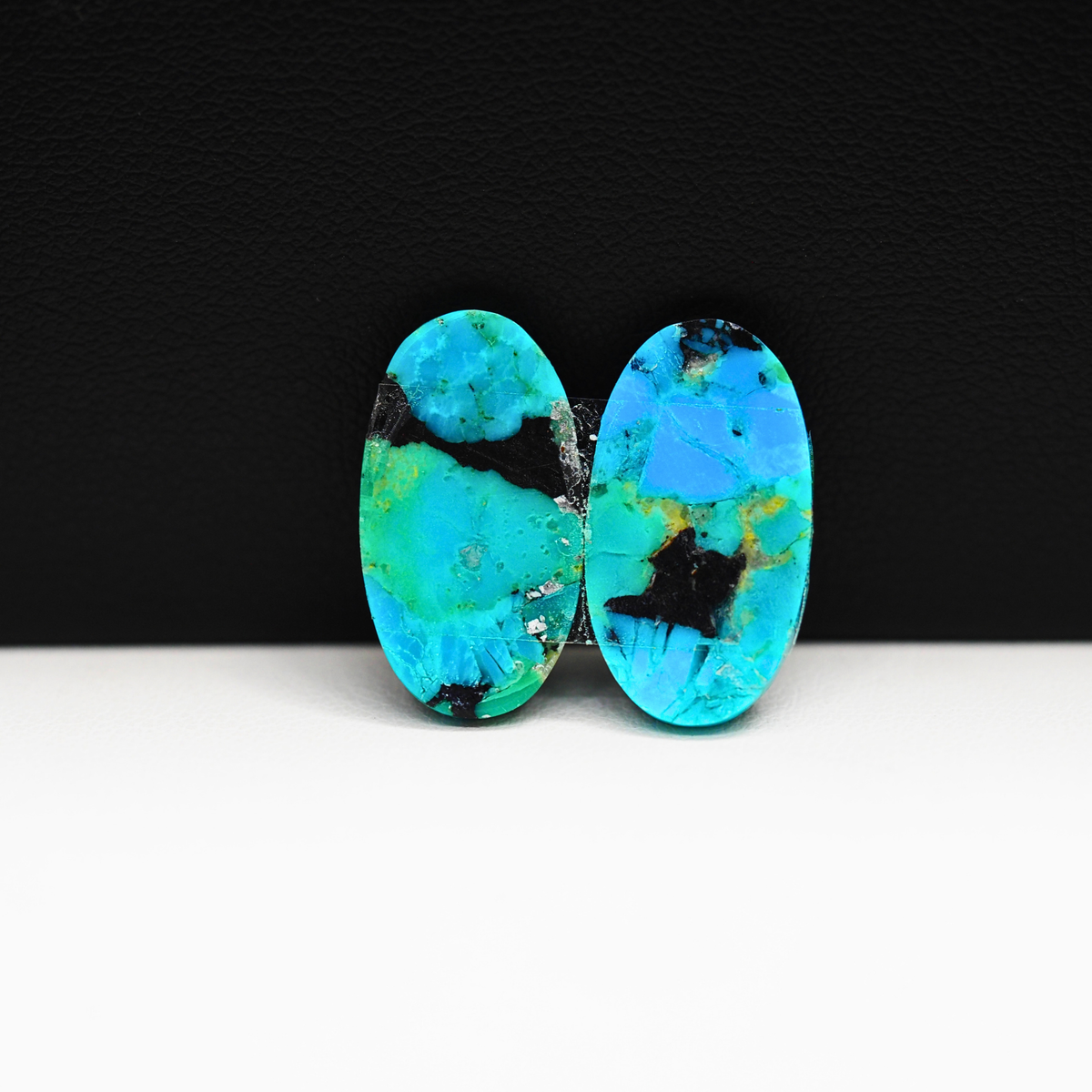 Mohave Buffalo composite pair 20x11x3mm 10ct oval cabochon Kingman - photo 3