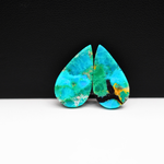 Mohave Buffalo composite pair 22x11x3mm 14ct pear cabochon Kingman - photo 3