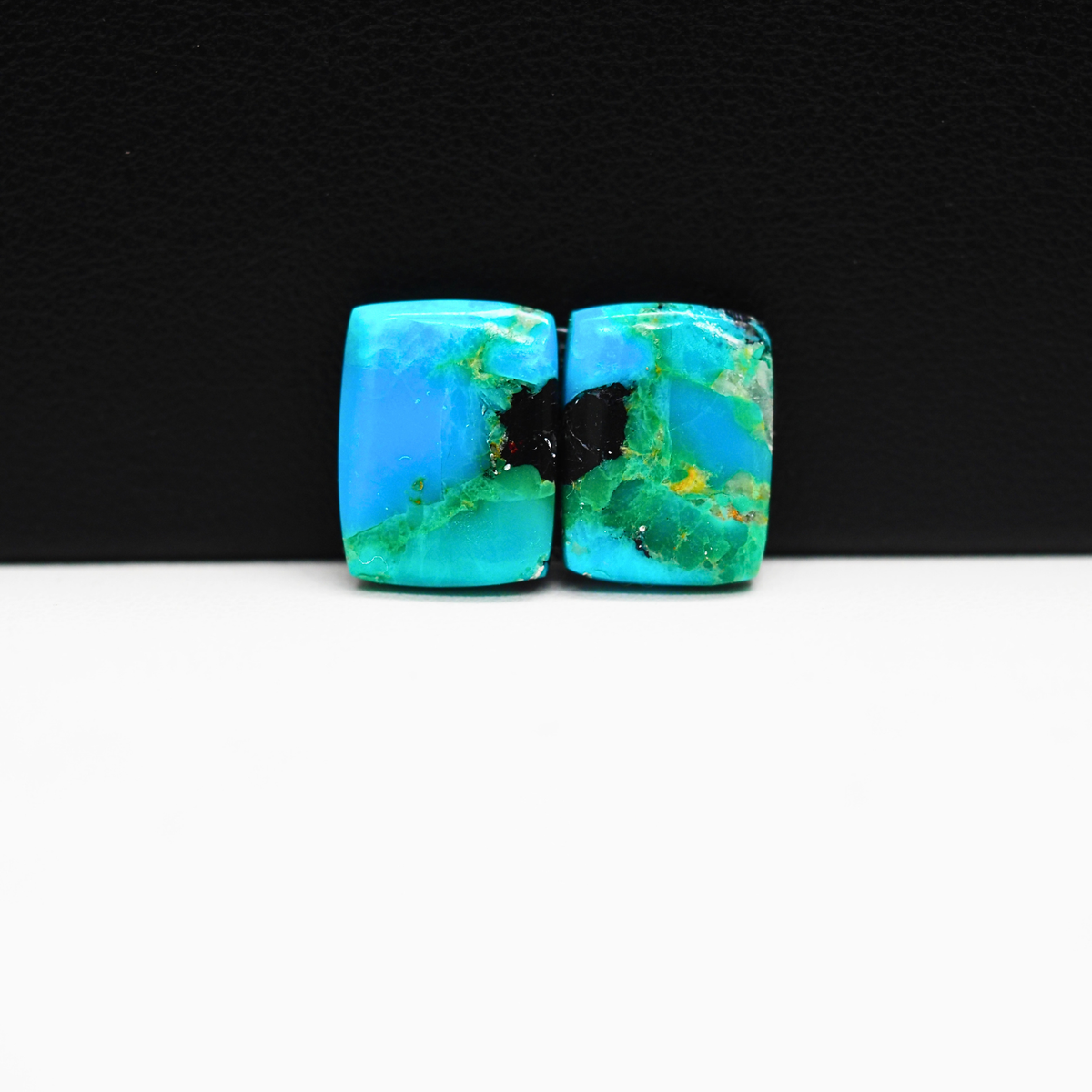 Mohave Buffalo composite pair 14x11x3mm 10.5ct cushion cabochon Kingman - photo 2