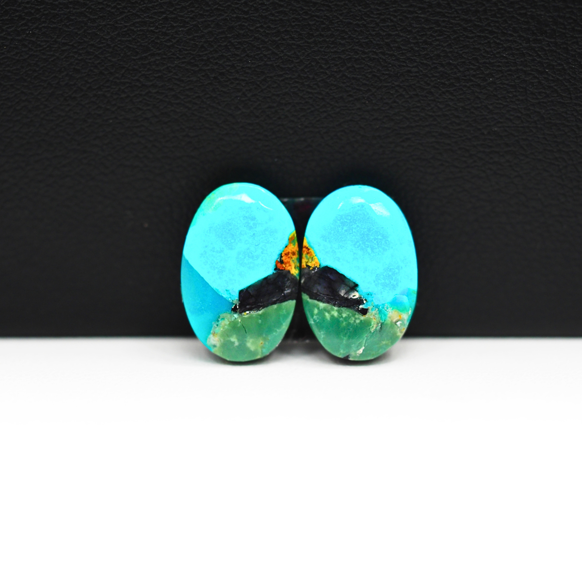 Mohave Buffalo composite pair 14x10x3mm 8ct oval cabochon Kingman - photo 2